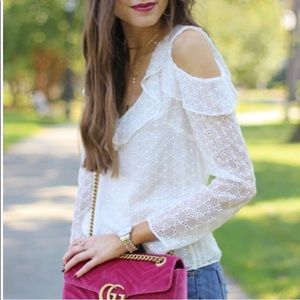 SOLD - Club Monaco Cold Shoulder Blouse